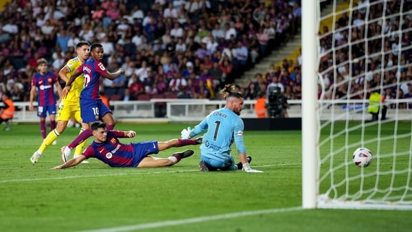 Pedri beat Cadiz goalkeeper Conan Ledesma after the latter had made a string of saves