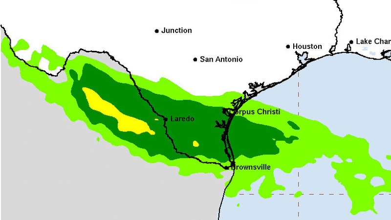The storm made landfall on Padre Island, Texas (Pic: National Weather Service)