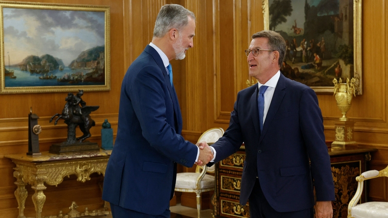Spain's King Felipe VI meeting with Alberto Nunez Feijoo today