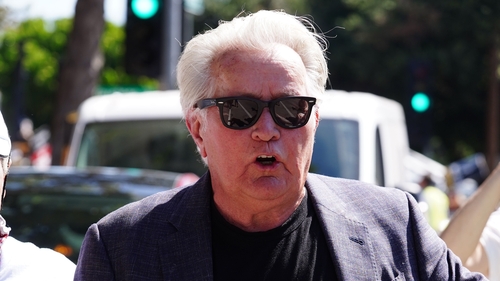 Martin Sheen walks the picket line