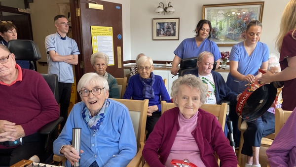 Residents at the Lake House nursing home in Portnablagh, Co Donegal