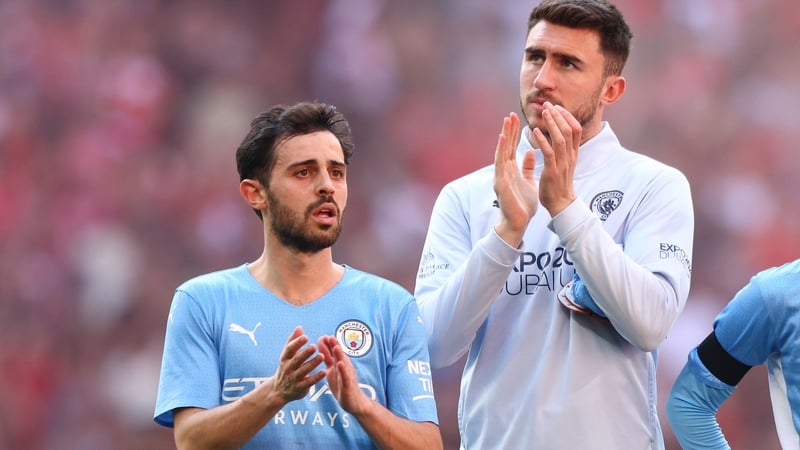Silva and Laporte (r) are no longer team-mates