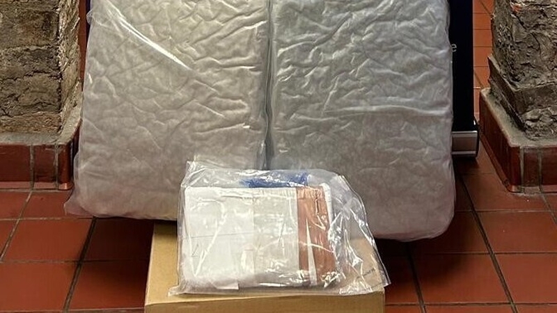 Cannabis and cocaine were seized during the search operation