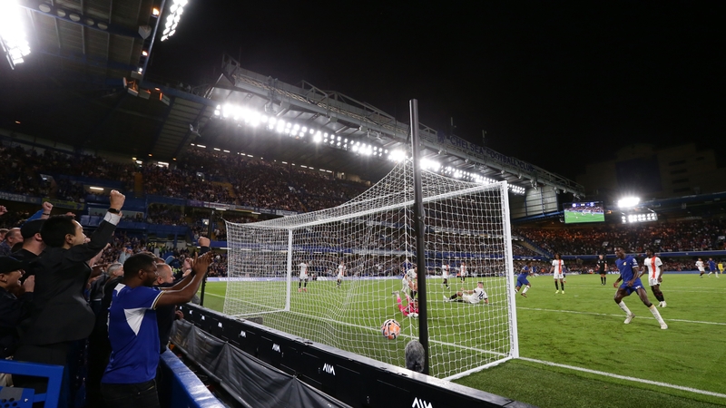 Raheem Sterling scores Chelsea's second goal against Luton Town