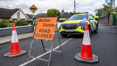 The scene remains sealed off this morning