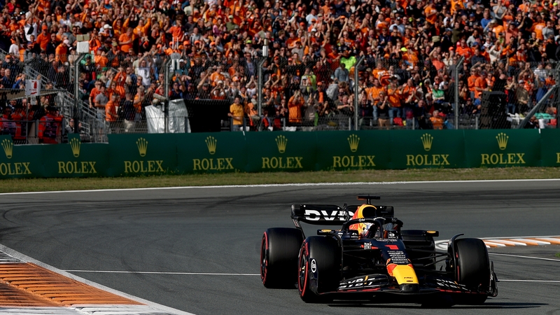 Pole position qualifier Max Verstappen in front of his home fans
