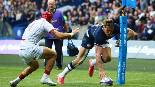 Duhan van der Merwe scored two tries as Scotland overwhelmed Georgia in the second half