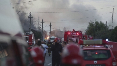 Firefighters were at the scene when a second explosion took place