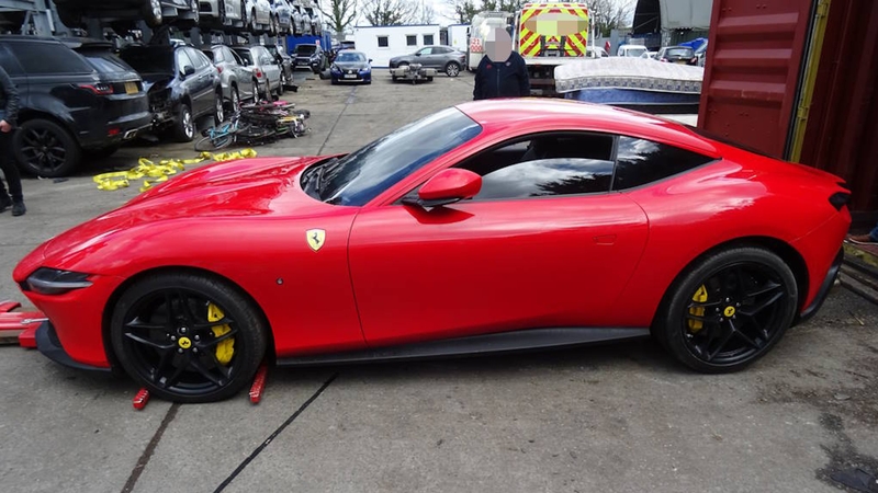 Essex Police recovered a stolen Ferrari belonging to an unnamed Premier League footballer