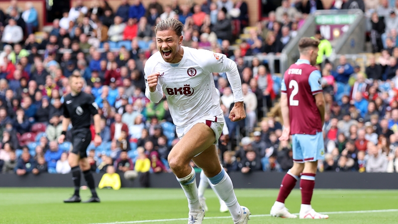 Matty Cash celebrates his opener for Villa