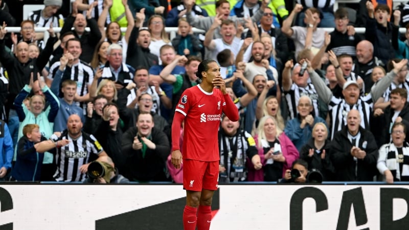 Van Dijk saw red against Newcastle