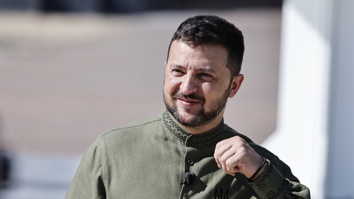 Volodymyr Zelensky said those fighting Russia's invasion would have to be included in any potential vote