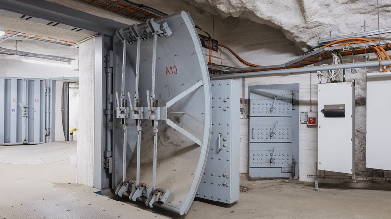 Many of the civil defence shelters were built under apartment blocks and office buildings