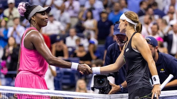 Williams, handed a wild card at the age of 43, was beaten 6-1 6-1 by Greet Minnen