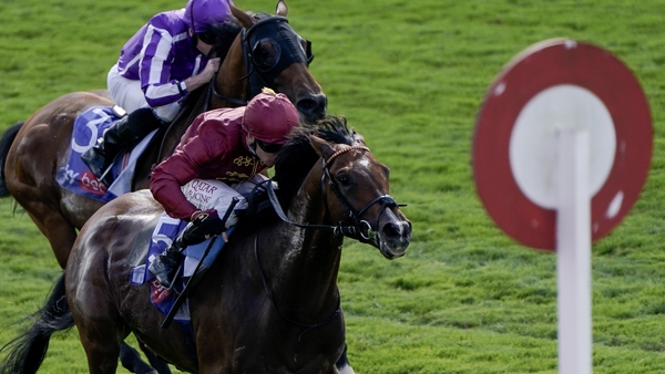 Middle Earth (near side) clocked a good time when winning the Melrose Stakes last time out
