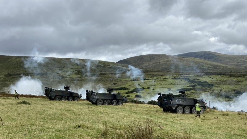 Irish troops training in Co Wicklow