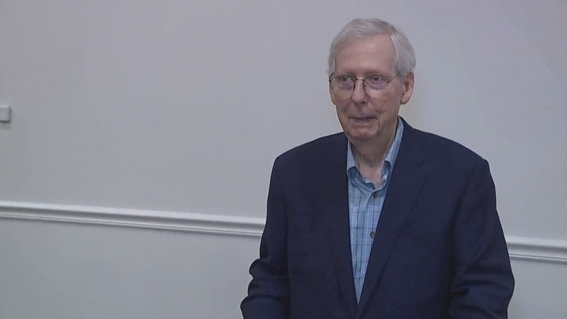Mitch McConnell froze after being asked whether he intended to run again in 2026, when his six-year term is up
