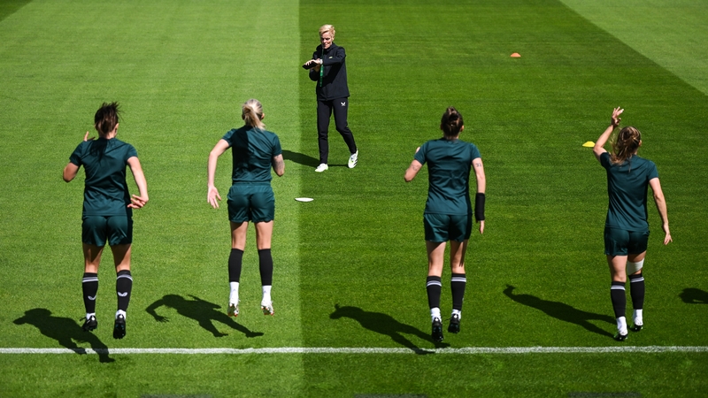 Vera Pauw puts players through their paces during a pre-World Cup training session