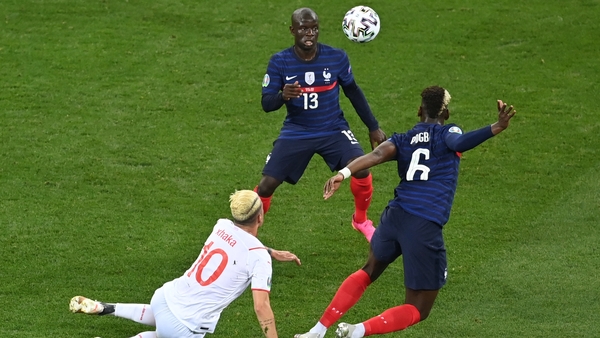 N'Golo Kante (C) and Paul Pogba (R) are working their way back after injury-hit campaigns last season