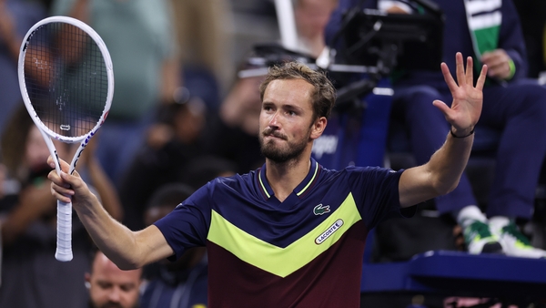 Daniil Medvedev celebrates