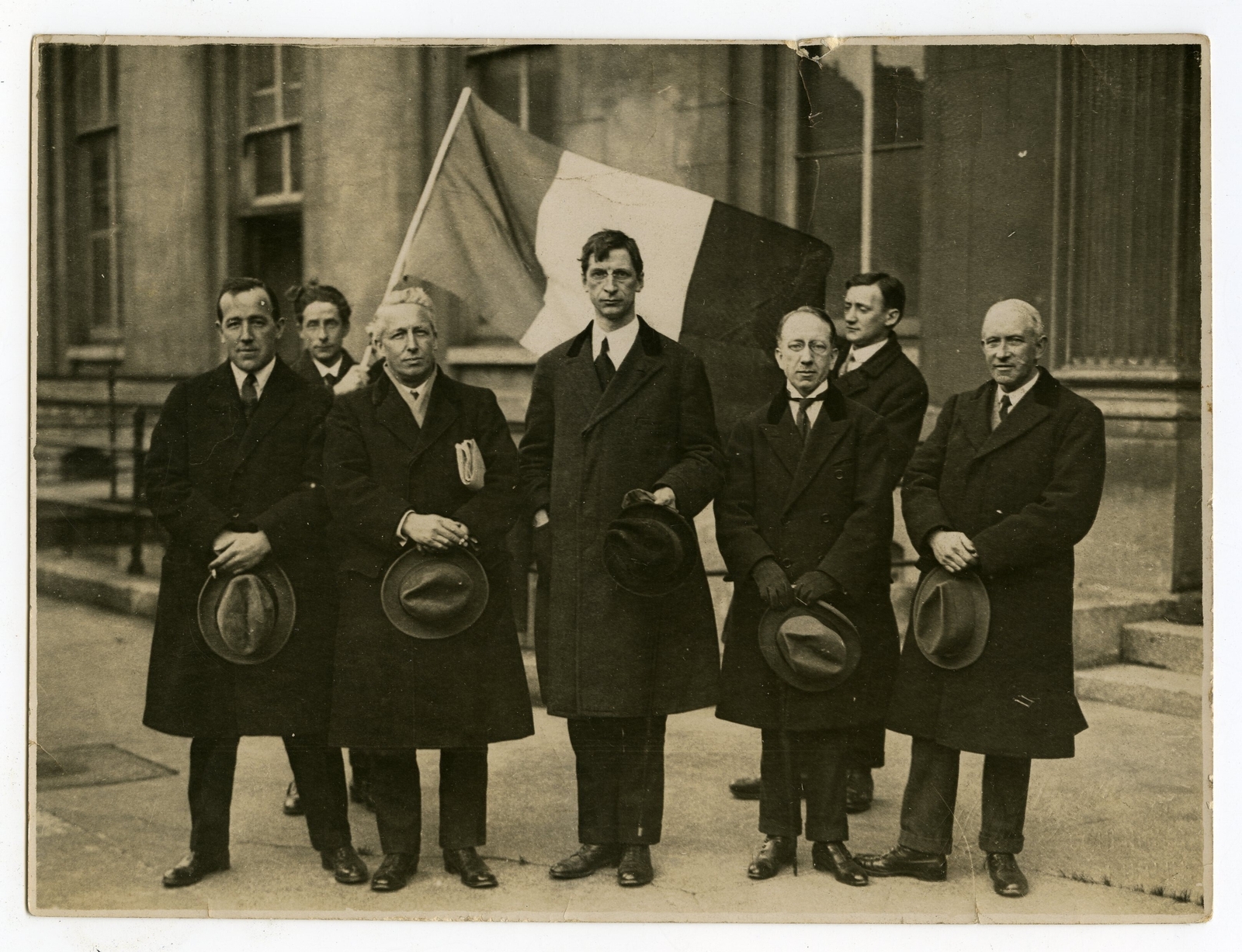 The anti-treaty diplomats of the Dáil Eireann Foreign Service followed Éamon de Valera into opposition, including Harry Boland, Art O'Brien and Sean T O'Kelly (P0048a 0303 001. Reproduced by kind permission of UCD Archives)