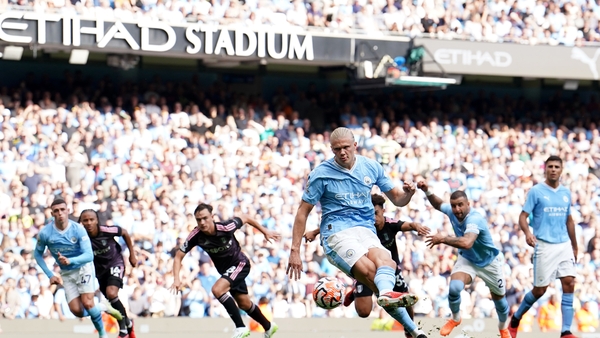 Erling Haaland rifled home from the spot