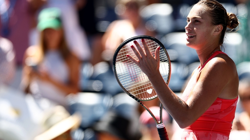 Aryna Sabalenka was more than happy with her performance