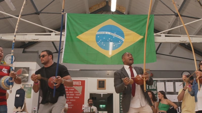 Musicians at the National Stadium in Dublin celebrate Brazil Day