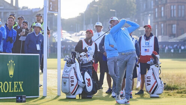 Kilkenny's Mark Power teeing off at the second at St Andrews
