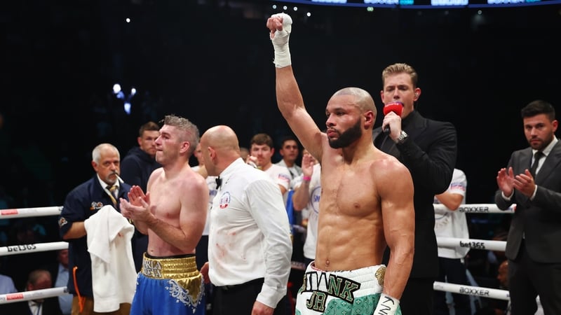 Chris Eubank Jr celebrates
