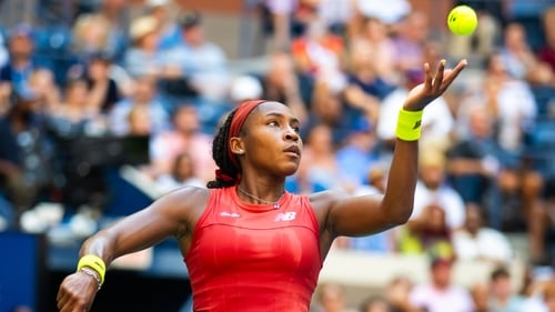 Coco Gauff beat Caroline Wozniacki in three sets