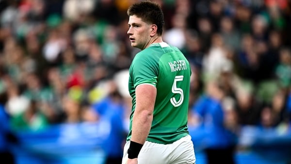 Ireland lock Joe McCarthy