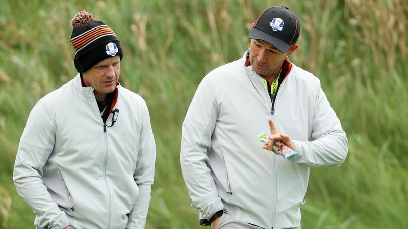 Luke Donald with Padraig Harrington in 2021
