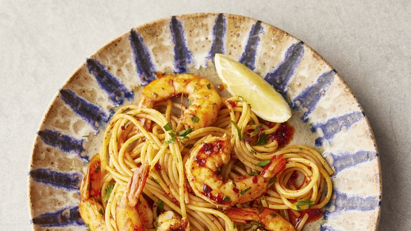 With fragrant rose harissa, zingy lemon and fresh parsley.