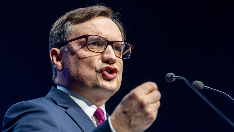 Zbigniew Ziobro's comments come during early campaigning for closely-contested parliamentary and senate elections (file image)