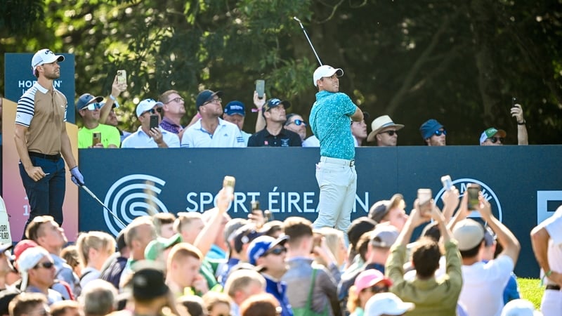 Rory McIlroy is just one stroke off the lead at the Irish Open