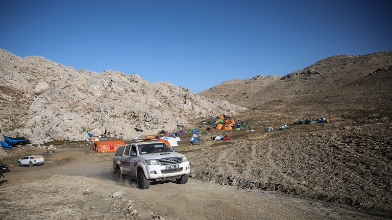 The site of the rescue operation in Turkey