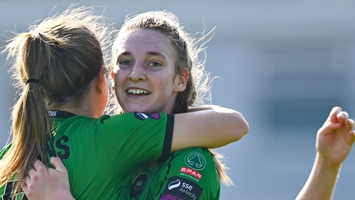 Ellen Dolan had a memorable day in front of goal for Peamount
