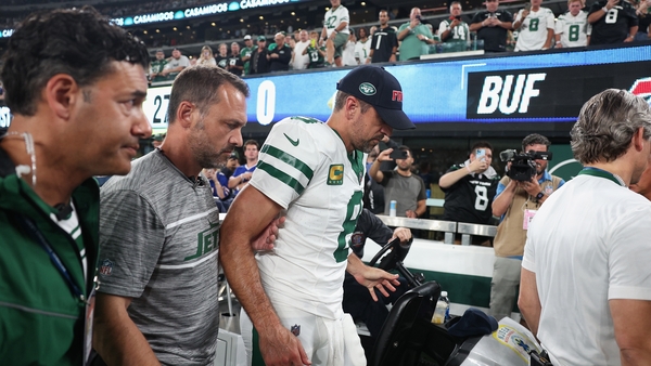 The Jets won 22-16 but suffered the loss of Aaron Rodgers