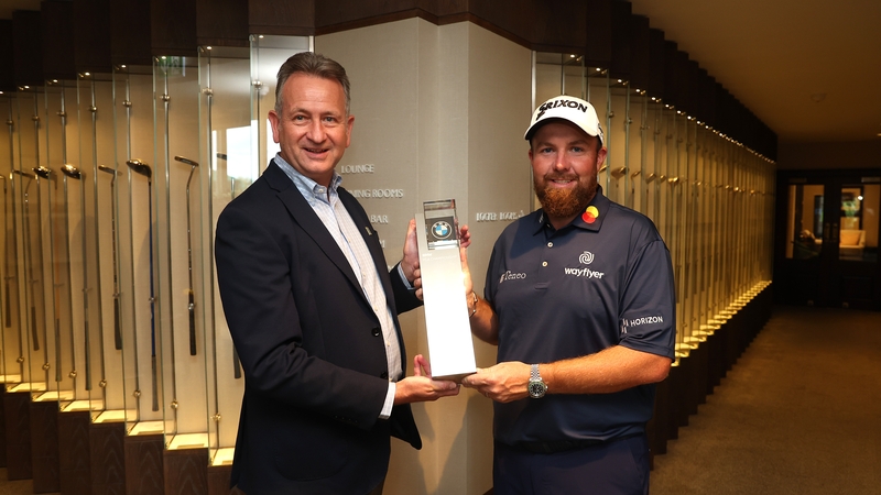 Lowry returns his BMW Championship trophy ahead of his title defence in Wentworth