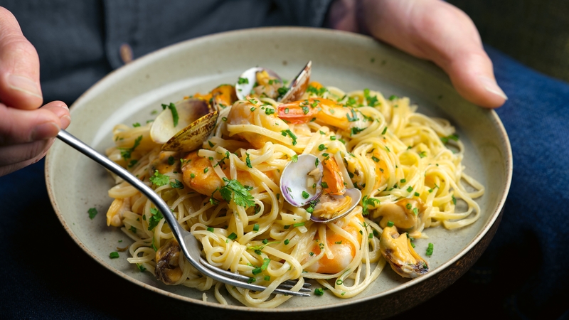 A quick pasta dish with notes of fennel.