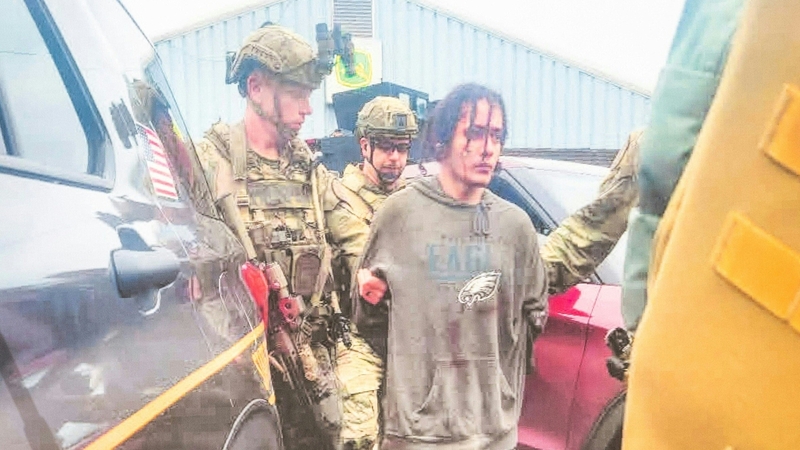 Murderer Danelo Cavalcante is pictured after his arrest in an image released by police