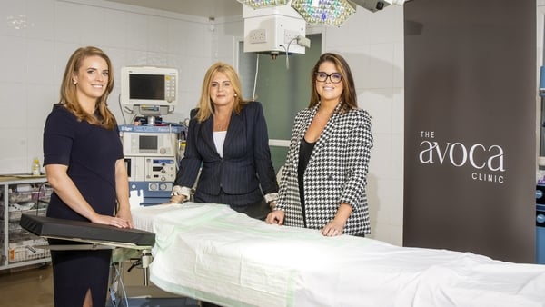 Lauren Sharpe of BGF with mother and daughter co-founders Ailish Kelly and Niamh Murdock of The Avoca Clinic.