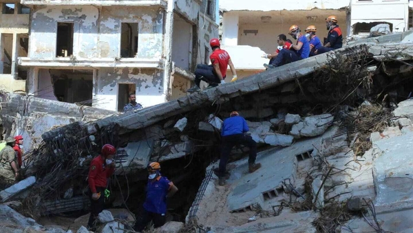 Rescue teams from Turkey taking part in a search and rescue operation in Libya (Pic: Turkish Disaster and Emergency Management Authority)