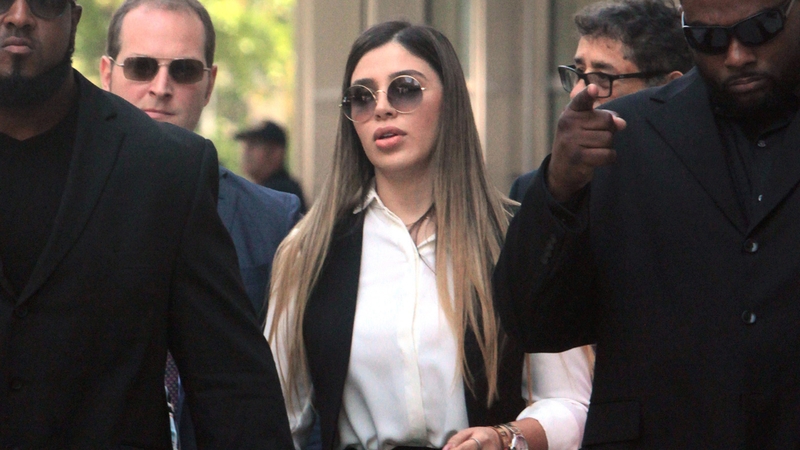 Emma Coronel Aispuro pictured leaving court in New York in 2019