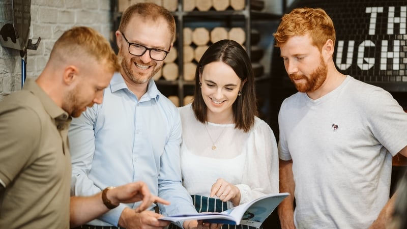 At the launch of ifac's Food and Agribusiness Report are Ronan Greaney, The Dough Bros in Galway, David Leydon, Head of Food and Agribusiness at ifac; Stephanie Walsh, food business consultant with ifac and Eugene Greaney, The Dough Bros