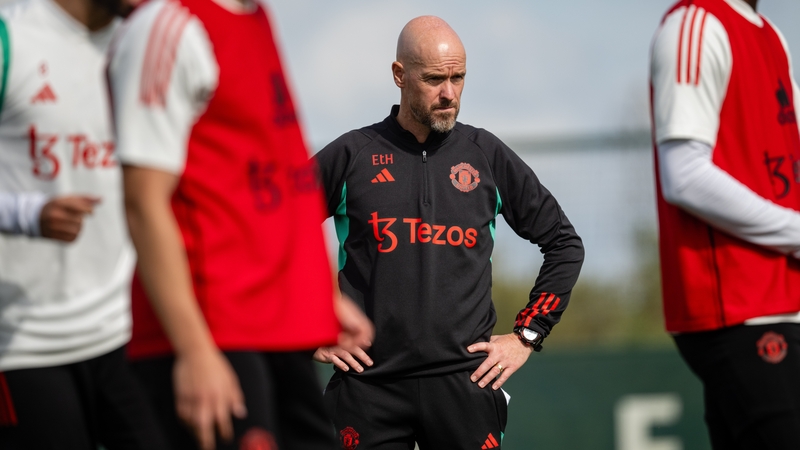 Erik ten Hag puts his players through their paces at Carrington on Thursday
