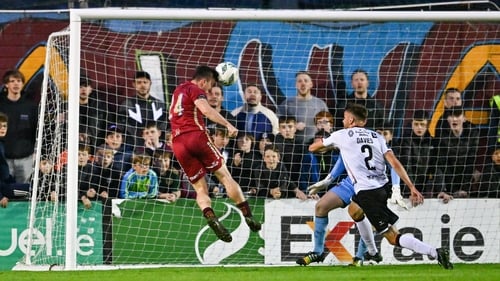 Ed McCarthy heads home Galway's second