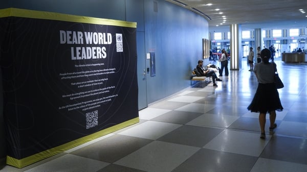 Preparations at UN headquarters in New York for the opening of the 78th UN General Assembly