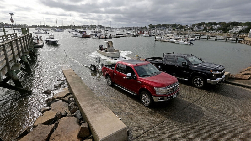 Activity at the Scituate Boat Ramp in Massachusetts
prior to Hurricane Lee